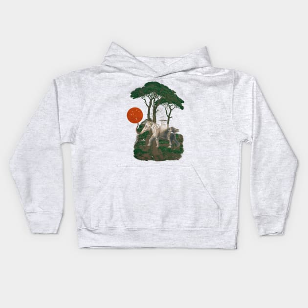 Savana Sunrise Kids Hoodie by paulabelleflores